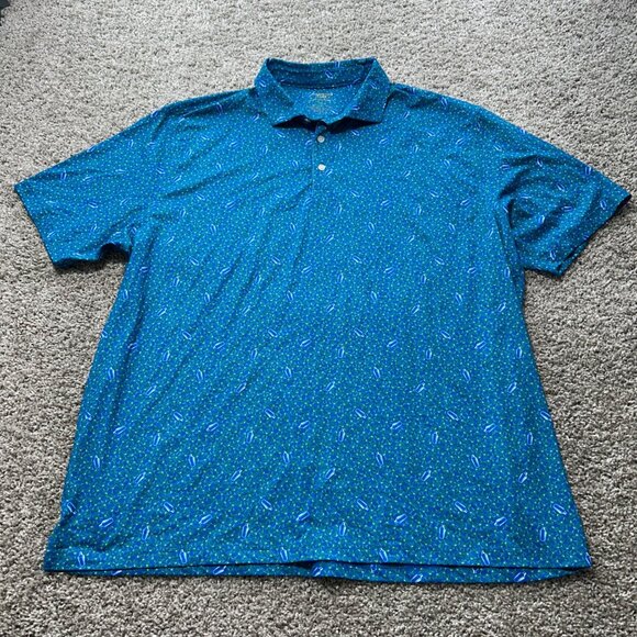 Hart Schaffner Marx Mens XXL Polo Shirt Martini Cocktail Print - Picture 2 of 8
